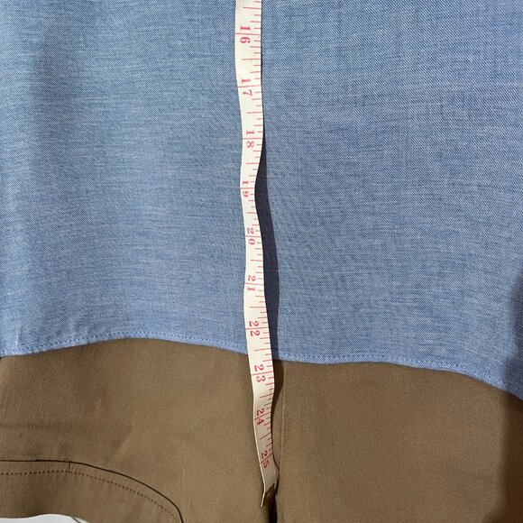 Zara Denim Ruffle Blouse w/ Balloon Sleeves - M - Picture 6 of 11